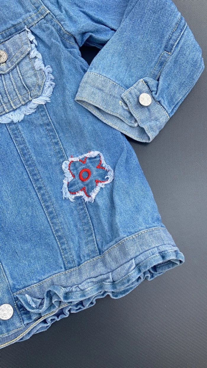 Veste en jean bébé fille vêtement taille 2 ans 24 mois enfant garde robe - photo numéro 2