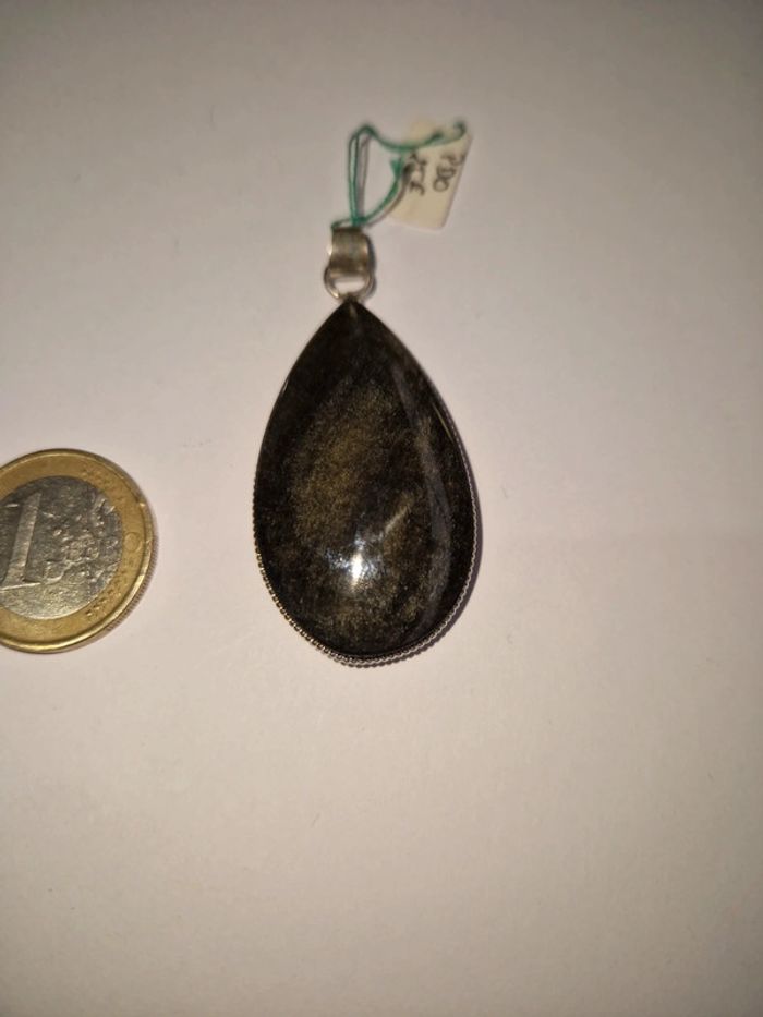 Pendentif obsidienne dorée Mexique - photo numéro 6