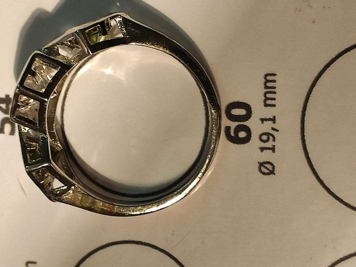 Bague acier et cristaux - photo numéro 8