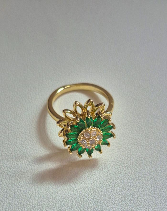 Bague marguerite anti-stress en acier inoxydable - photo numéro 4