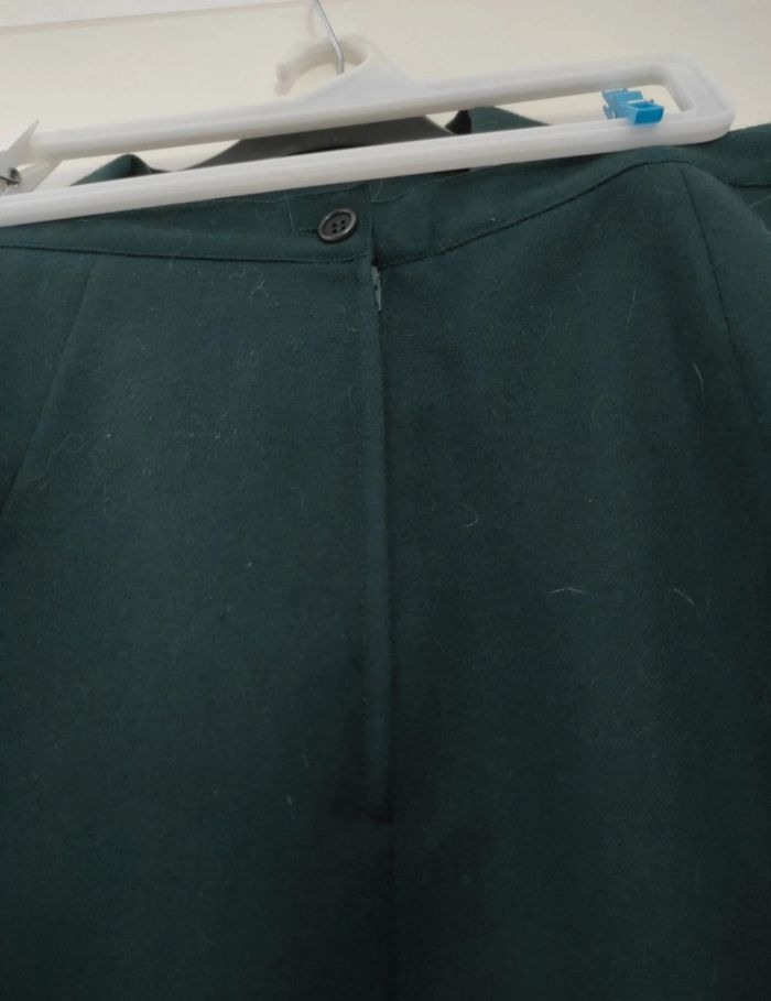 Costume Gérard Darel ex aequo vert sapin veste blaser et jupe vintage - photo numéro 3