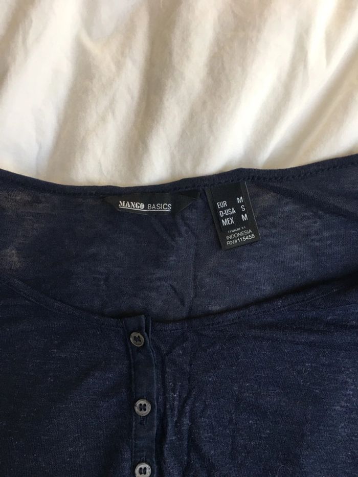 T-shirt Mango (marine), M / 38 / 10 - photo numéro 2