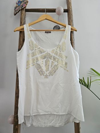 Débardeur GDM grain de malice taille 38 M blanc cassé écru