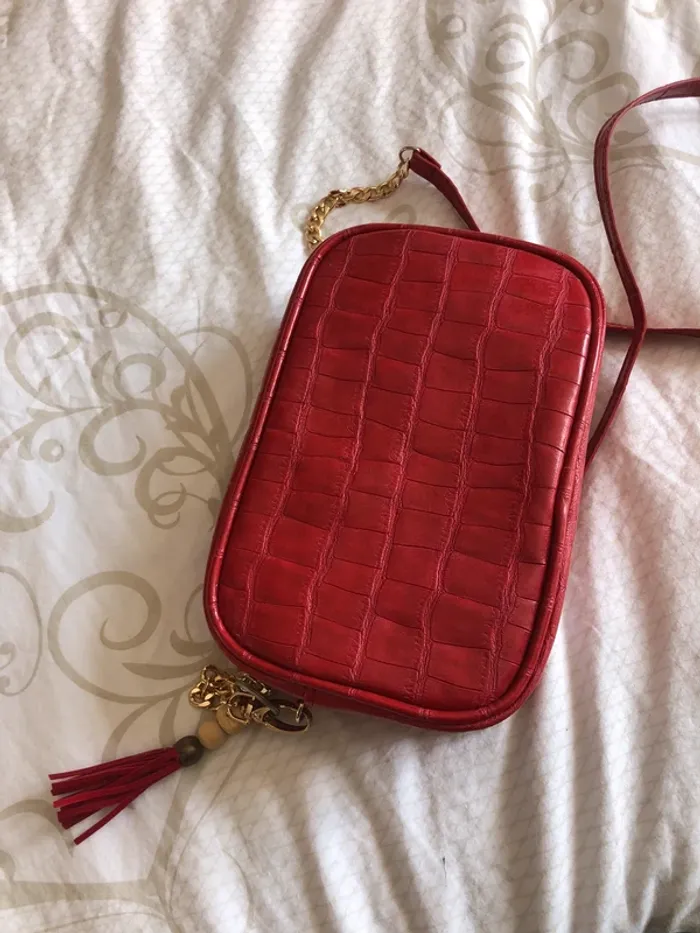 sac à bandoulière rouge - photo numéro 6