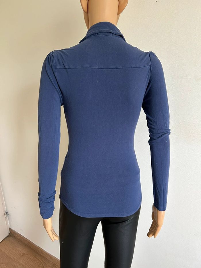 Haut bleu à manches longues Morgan taille XS bon état - photo numéro 7