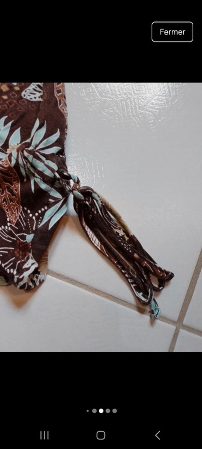 Débardeur femme brun motif feuillages 3 suisses - photo numéro 10