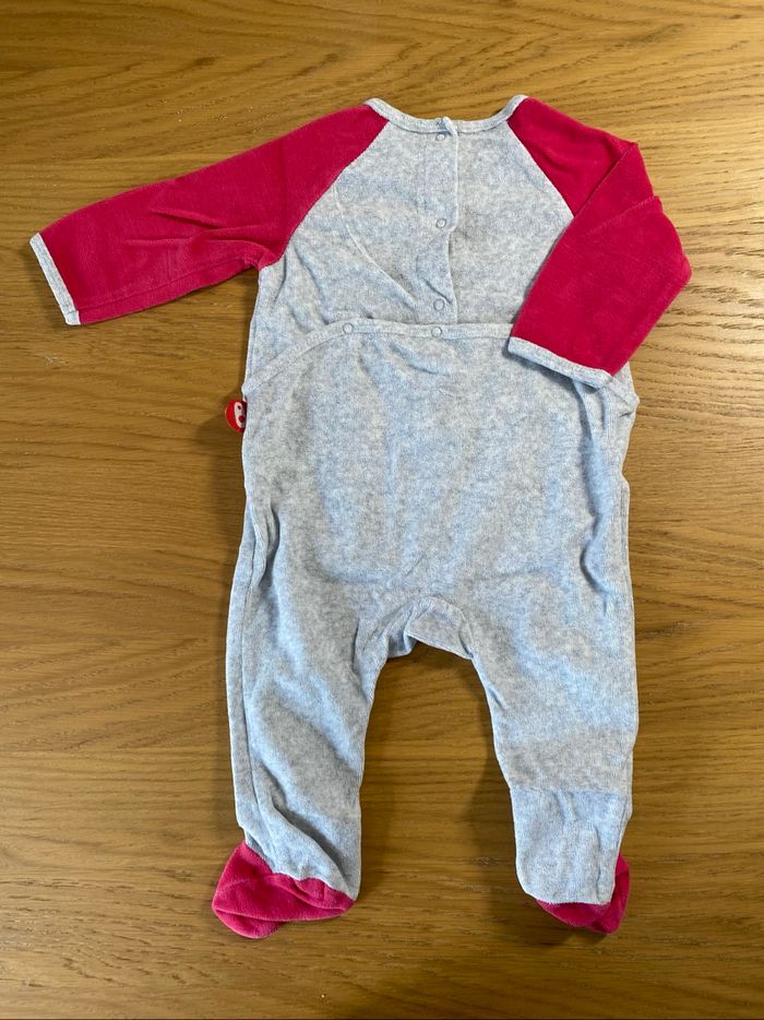 Barbapapa Pyjama Grenouillère gris et rose Taille 9 mois - photo numéro 6