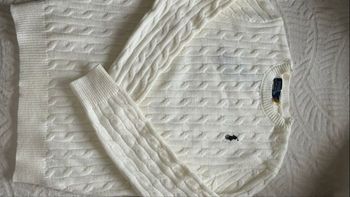 Pull Torsadé Ralph Lauren Blanc 
