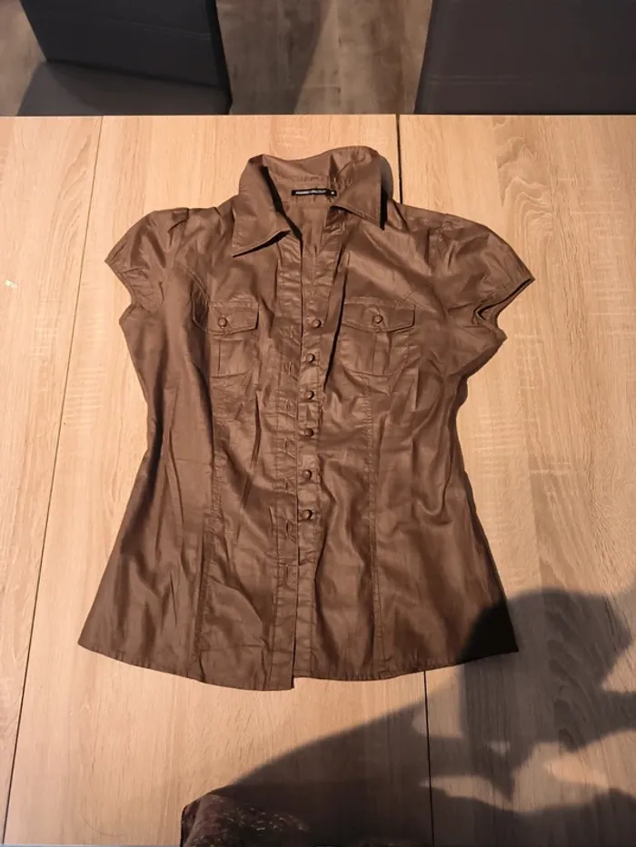 Chemisier marron femme