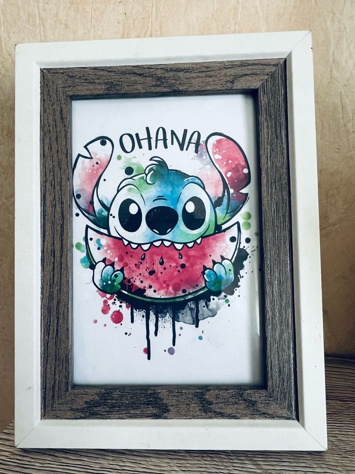 Affiche stitch pastèque