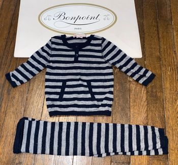 ensemble Bonpoint 100% laine 6 mois valeur 155 euros