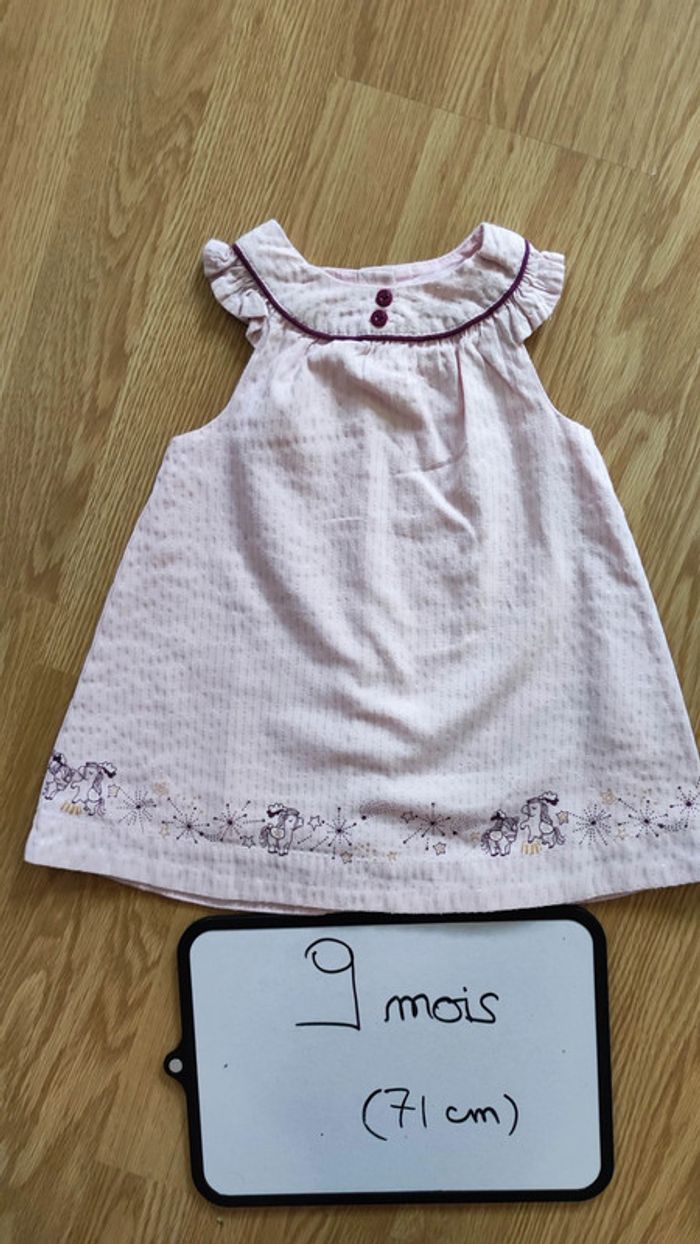 robe rose clair taille 9 mois