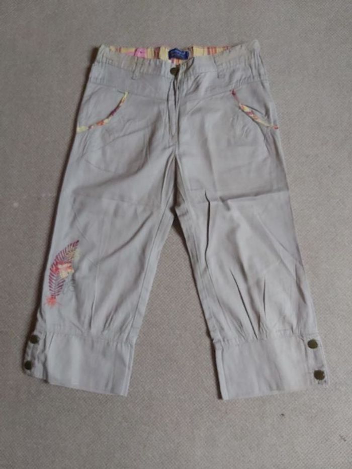 Pantacourt beige toile légère 10 ans - La Cie des petits