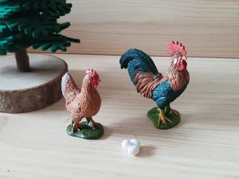 Schleich famille gallinacés - Figurine animal de la ferme