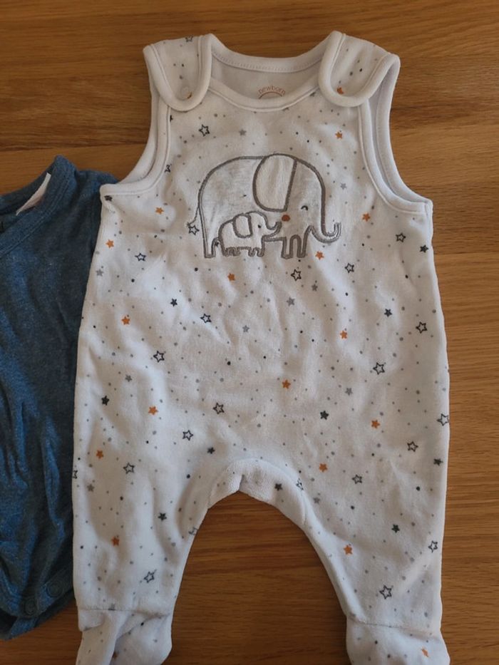 Salopette en velours 56cm + bodie