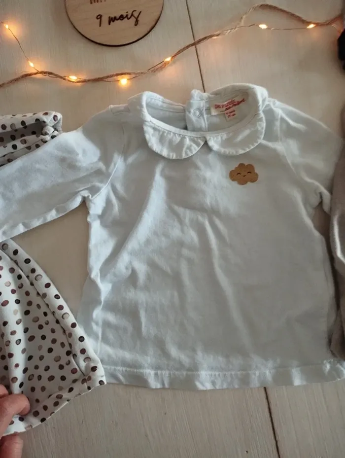Lot de 3 vêtements bébé fille 9 mois – Du Pareil Au Même 🤎🖤 - photo numéro 3