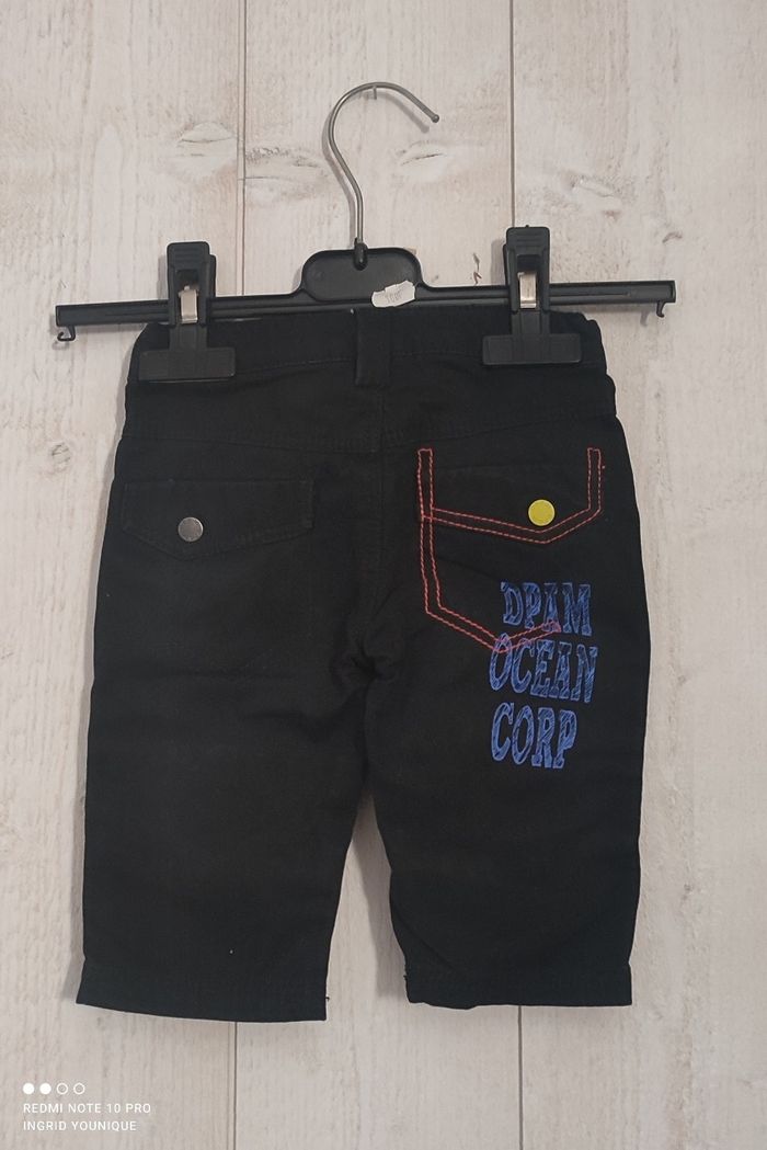 Jeans noir écriture DPAM taille 3 mois - photo numéro 2