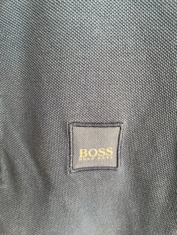 Polo Hugo Boss bleu gris boss 12 ans - photo numéro 2