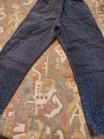 Pantalon fille épais marine imprimé 8 ans