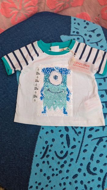 T-shirt unisexe sequins réversibles DPAM