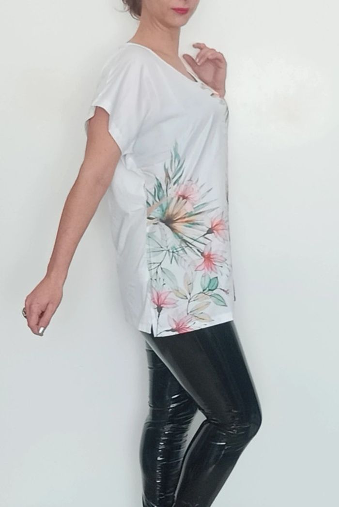 T-shirt été fluide fleuri Atlas taille 46/48 - photo numéro 6