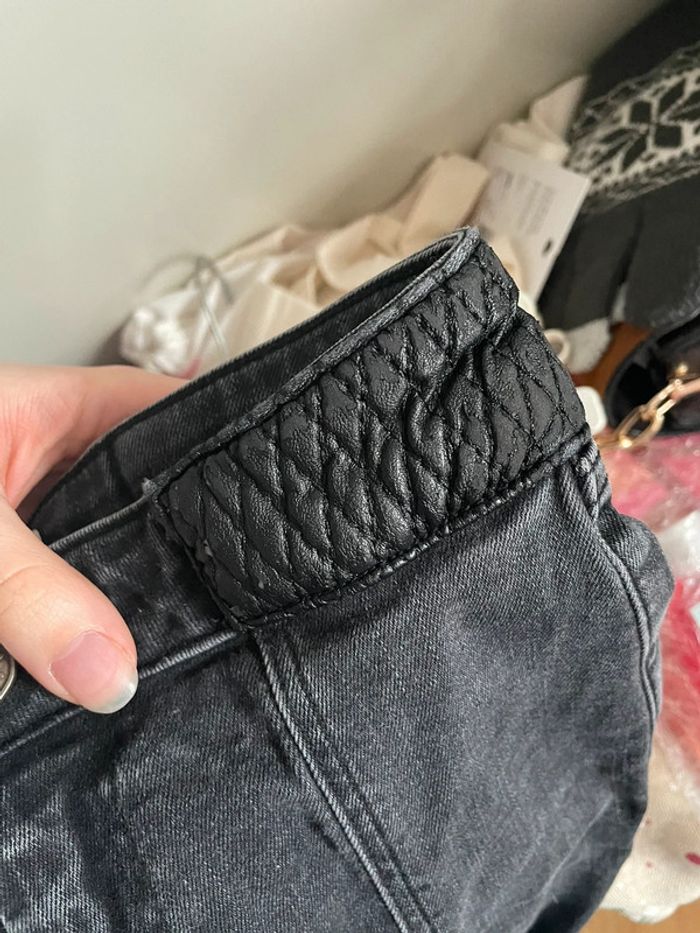 Jean gris foncé/noir, taille 34, marque Zara - photo numéro 5