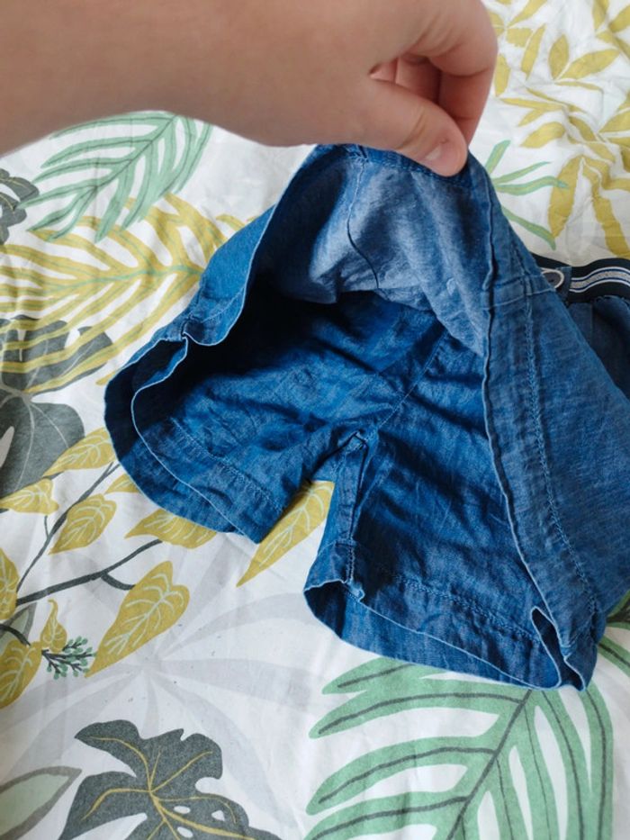 Jupe short couleur jean 4 ans tissaia - photo numéro 3
