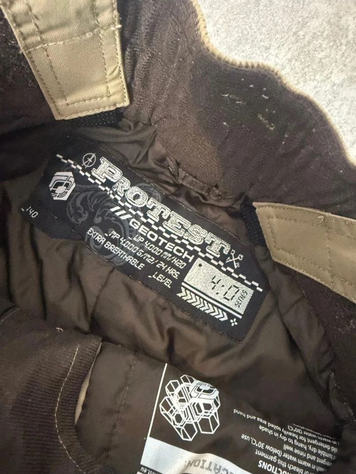 Pantalon de ski garçon Protest taille 140 cm, 10 ans beige - photo numéro 7