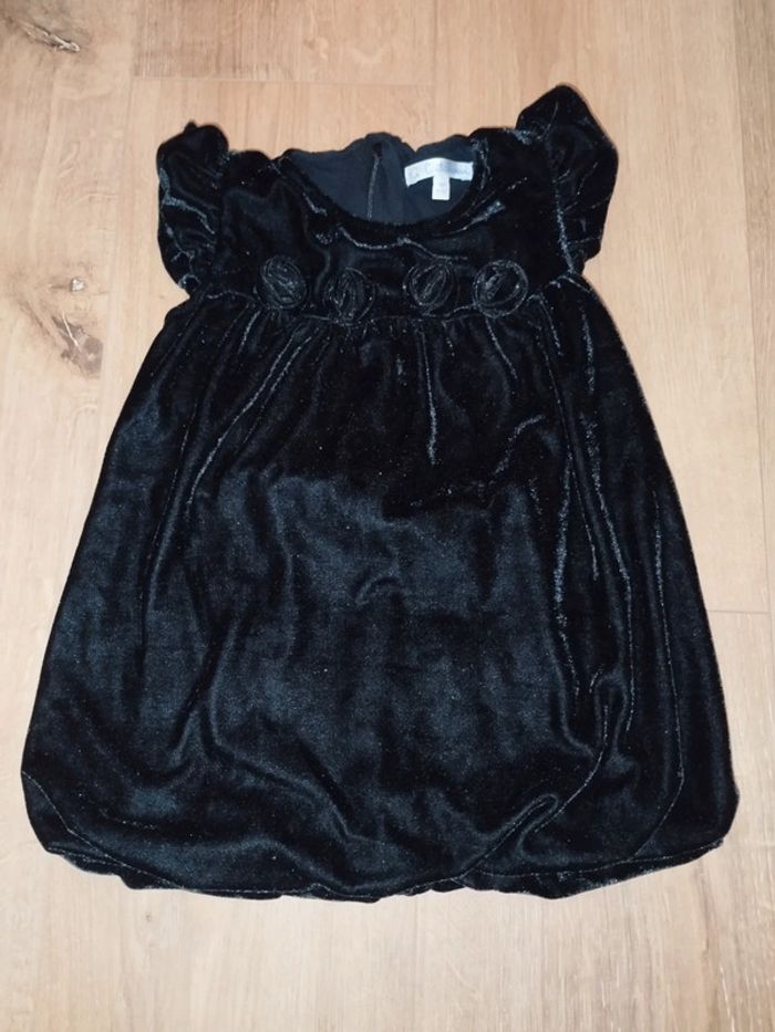 Robe noir velours 18mois