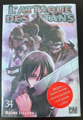 Manga L'Attaque des Titans Tome 34 Edition Limitée Collector