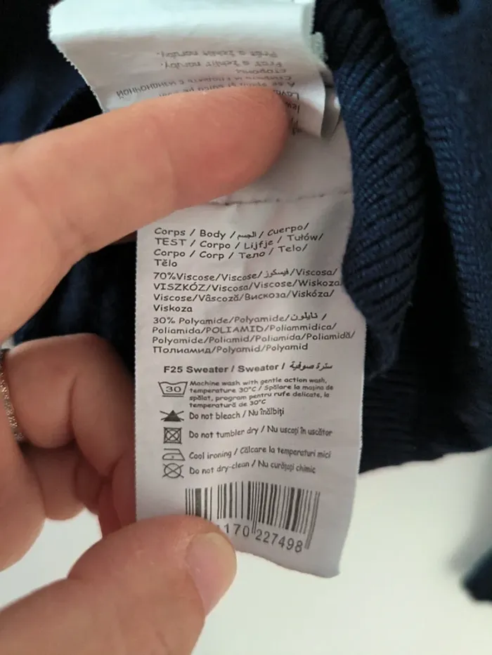 Pull habillé. Bleu marine. Camaïeu. Taille L - photo numéro 4