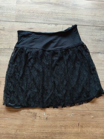 Jupe courte noire dentelle Tissaia 38/40