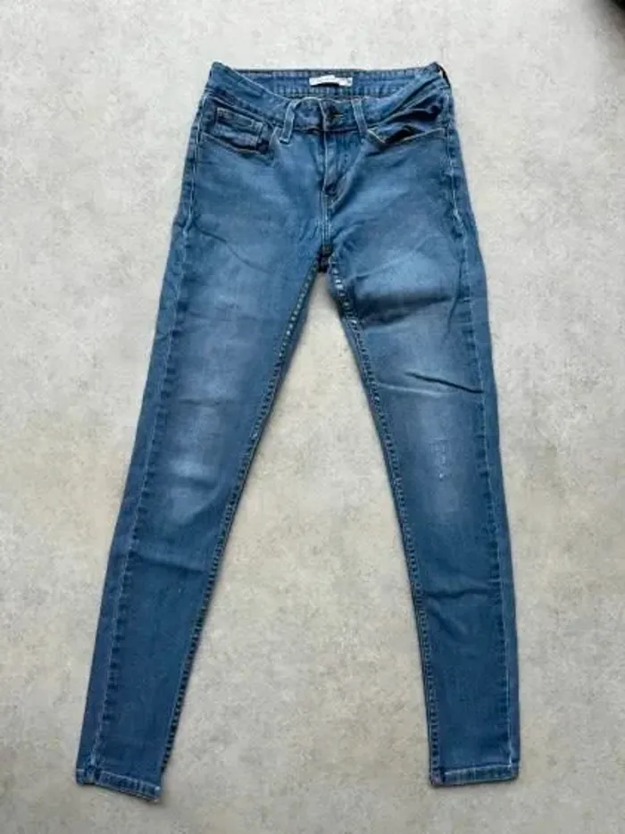 Jeans Levi's 535 W27 FR36 L30 coupe skinny bleu Femme Women pan574b - photo numéro 2