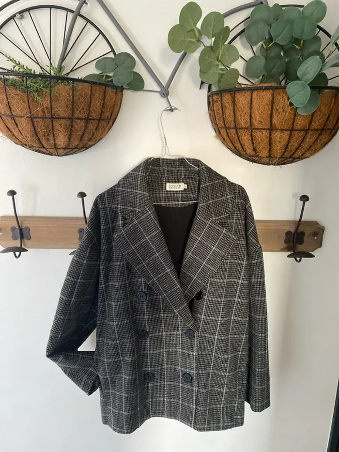 Veste à carreaux oversize Taille M Molly Bracken - photo numéro 5