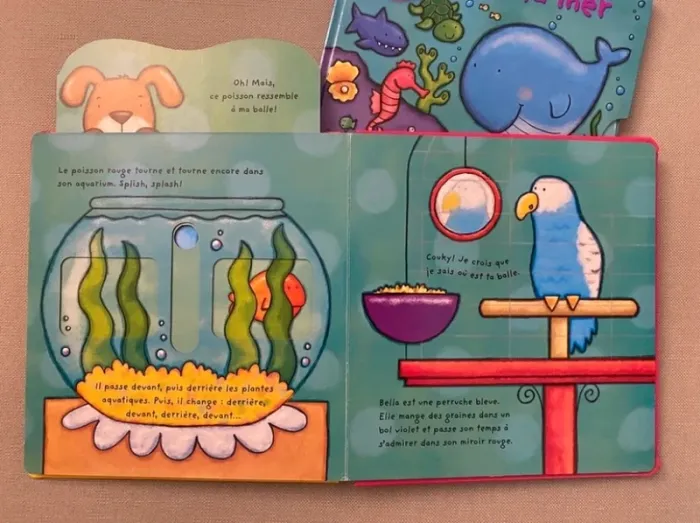 Livre pédagogique poisson animaux forme contraire nombre couleur tactile 2 ans anniversaire noel - photo numéro 5