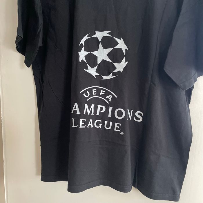 T-shirt noir Losc Uefa Champions League B&C homme coton logo rouge et imprimé dos taille M-L V059 - photo numéro 3