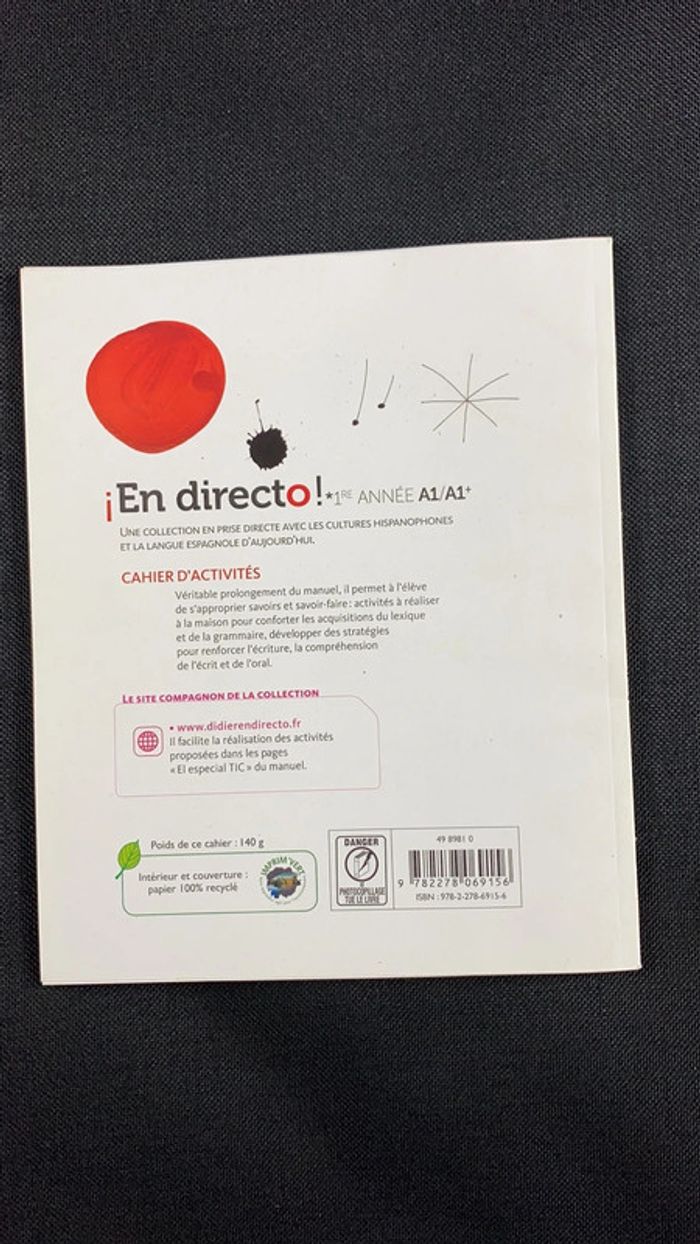 Espagnol Manuel + cahier d’activités En directo 1ere année - photo numéro 6