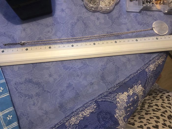 Pendentif fait main chaîne argenté et dorée neuf - photo numéro 2
