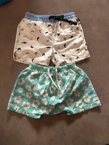 Lot 2 shorts de bain 18 mois