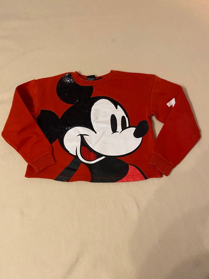 Pull crop top Mickey – Taille 9-10 ans – Primark - photo numéro 2