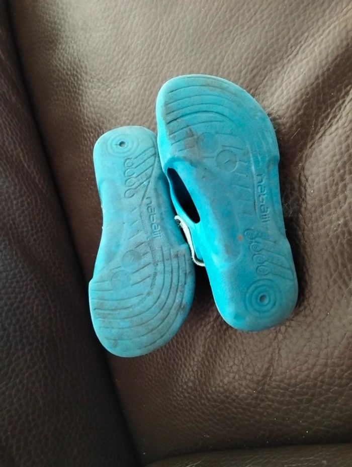 Sandales Nabaiji turquoises 24/25 - photo numéro 4