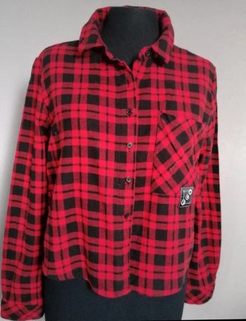 Chemise femme courte à carreaux mi saison