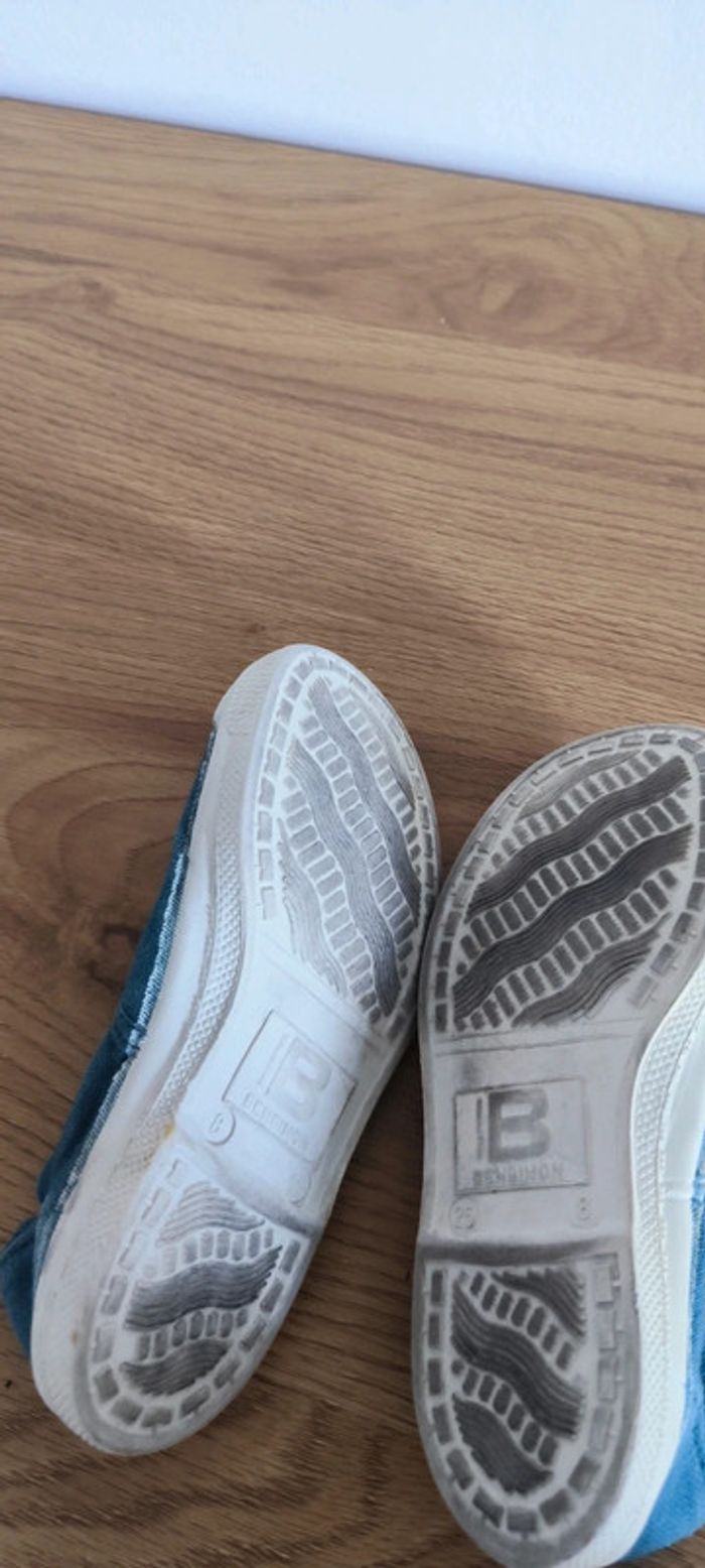 Tennis bleu sans lacets 25 très bon état fille où garçon - photo numéro 6