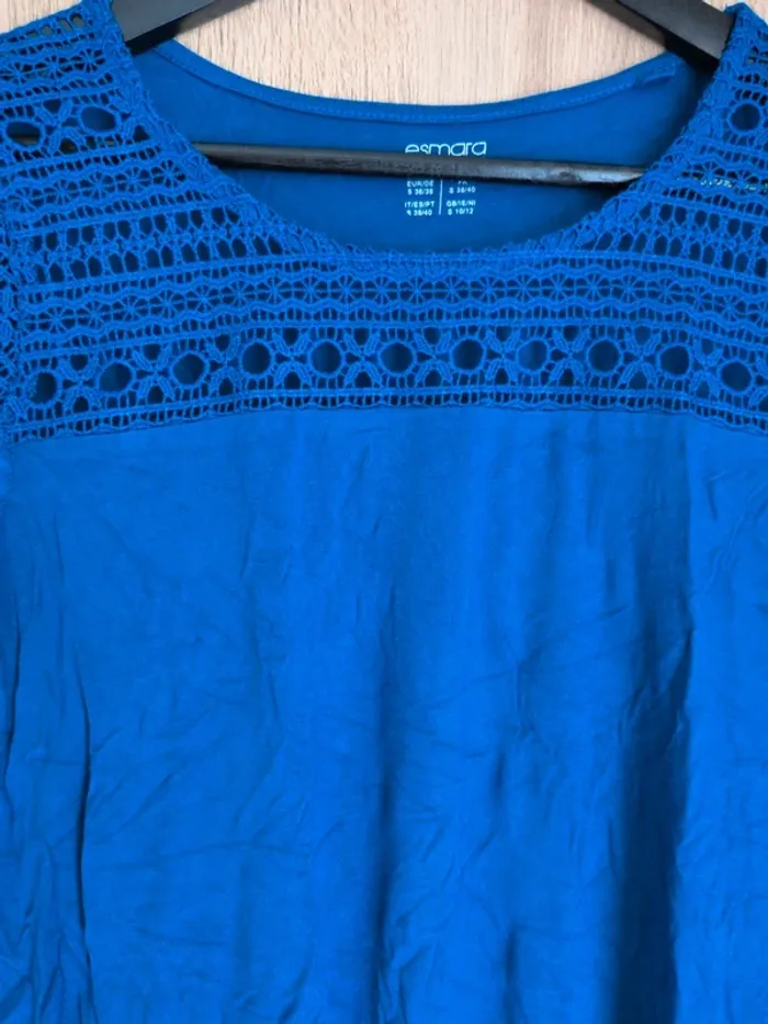 T shirt bleu Taille 38 - photo numéro 2