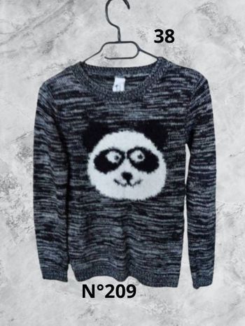 N°209 Pull noir/blanc T38. C&A.