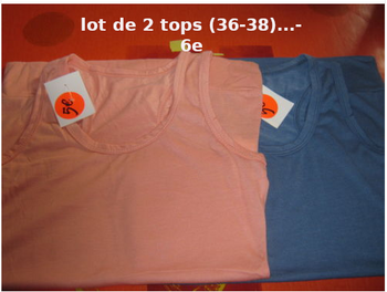 lot de 2 tops neufs