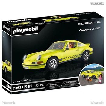 voiture Playmobil Porsche 911 Carrera 2.7 Jaune avec figurines Playmobil 70923