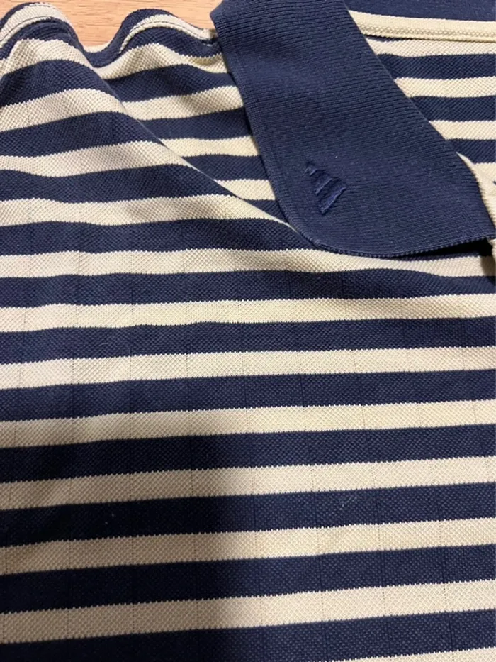 Polo adidas à rayures vintage 90s taille L - photo numéro 3