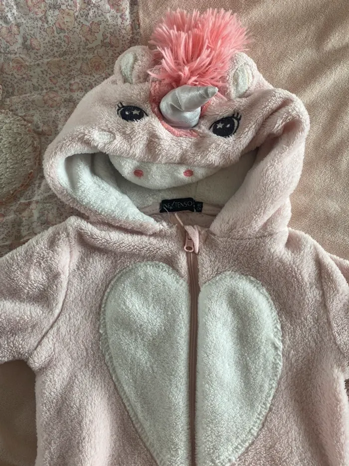 Combinaison pyjama Inextenso bébé licorne rose 🦄 80 cm - photo numéro 9
