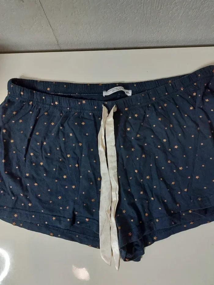 Shorty pyjama bleu imprimé